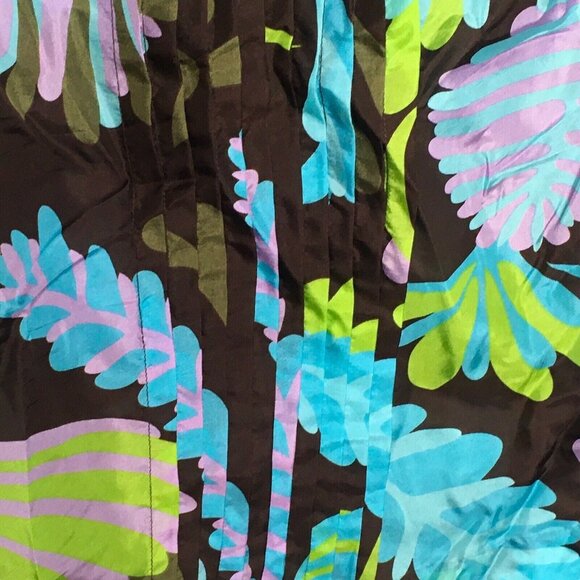 Tory Burch Silk  Blouse  Sleeveless Tank Size 8 Floral Tropical Vibrant - Picture 2 of 7